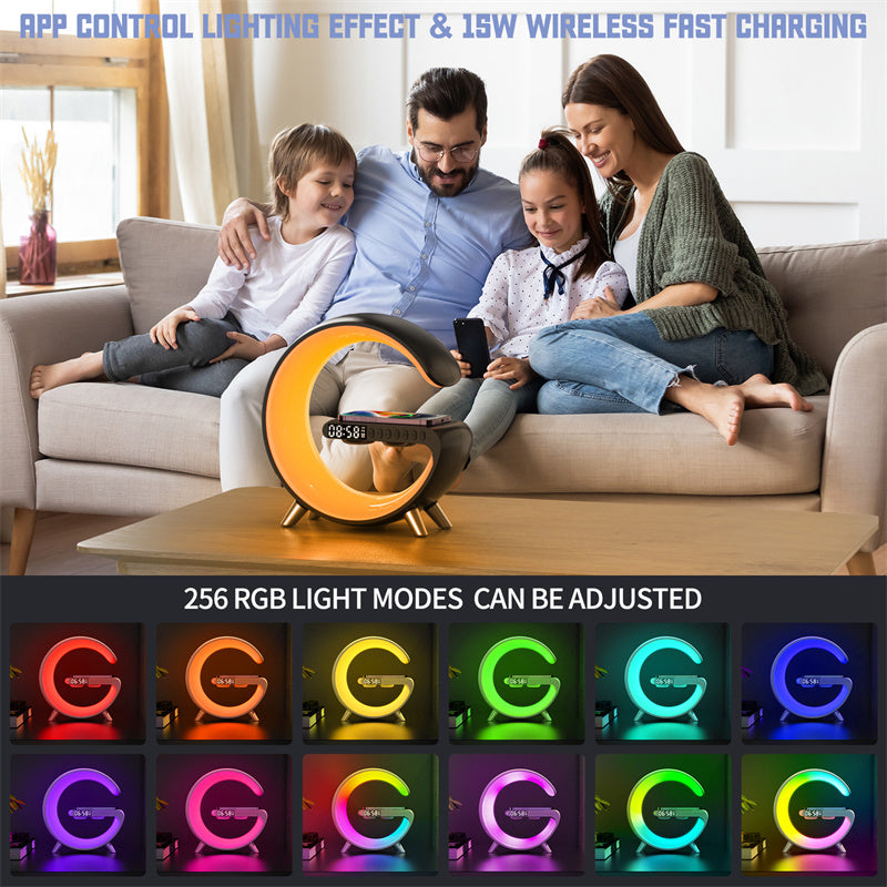 RGB LED Wireless Charging Speaker Lamp