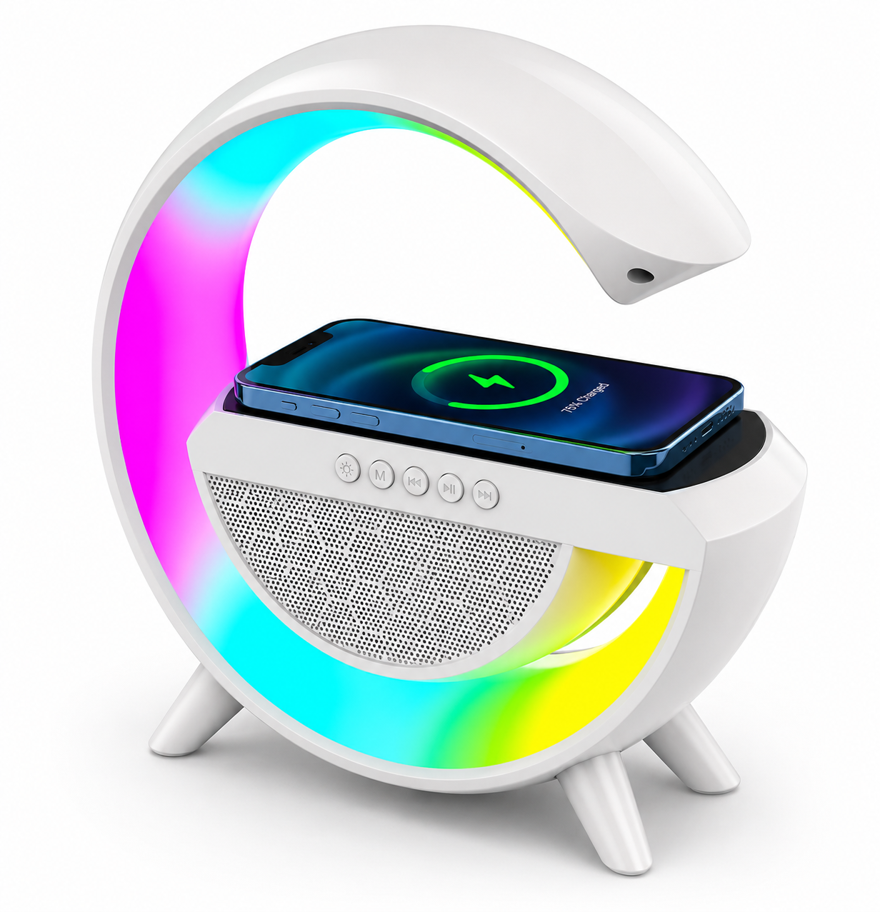 RGB LED Wireless Charging Speaker Lamp