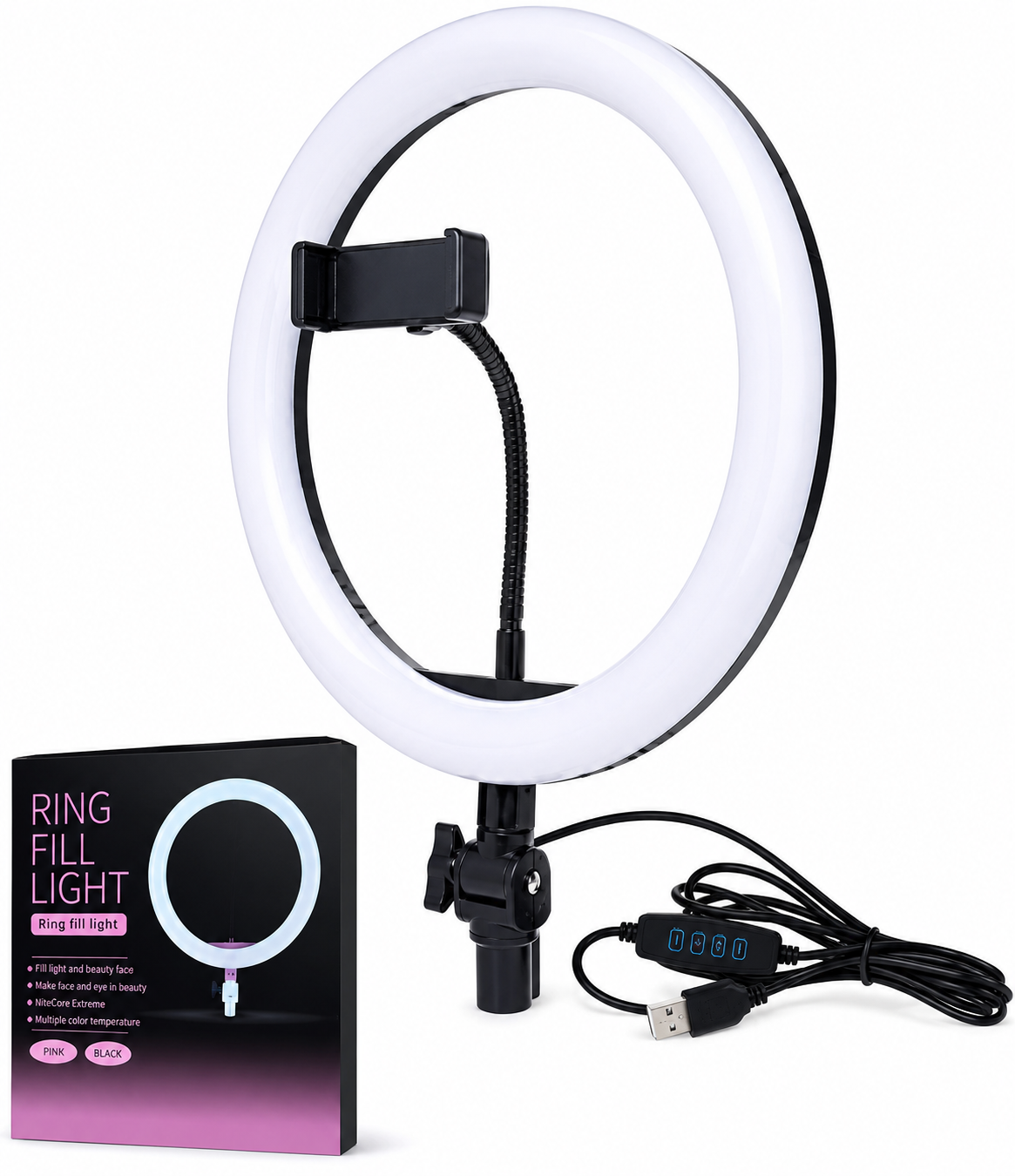 LED Ring Light with Tripod Stand &amp; Mobile Holder