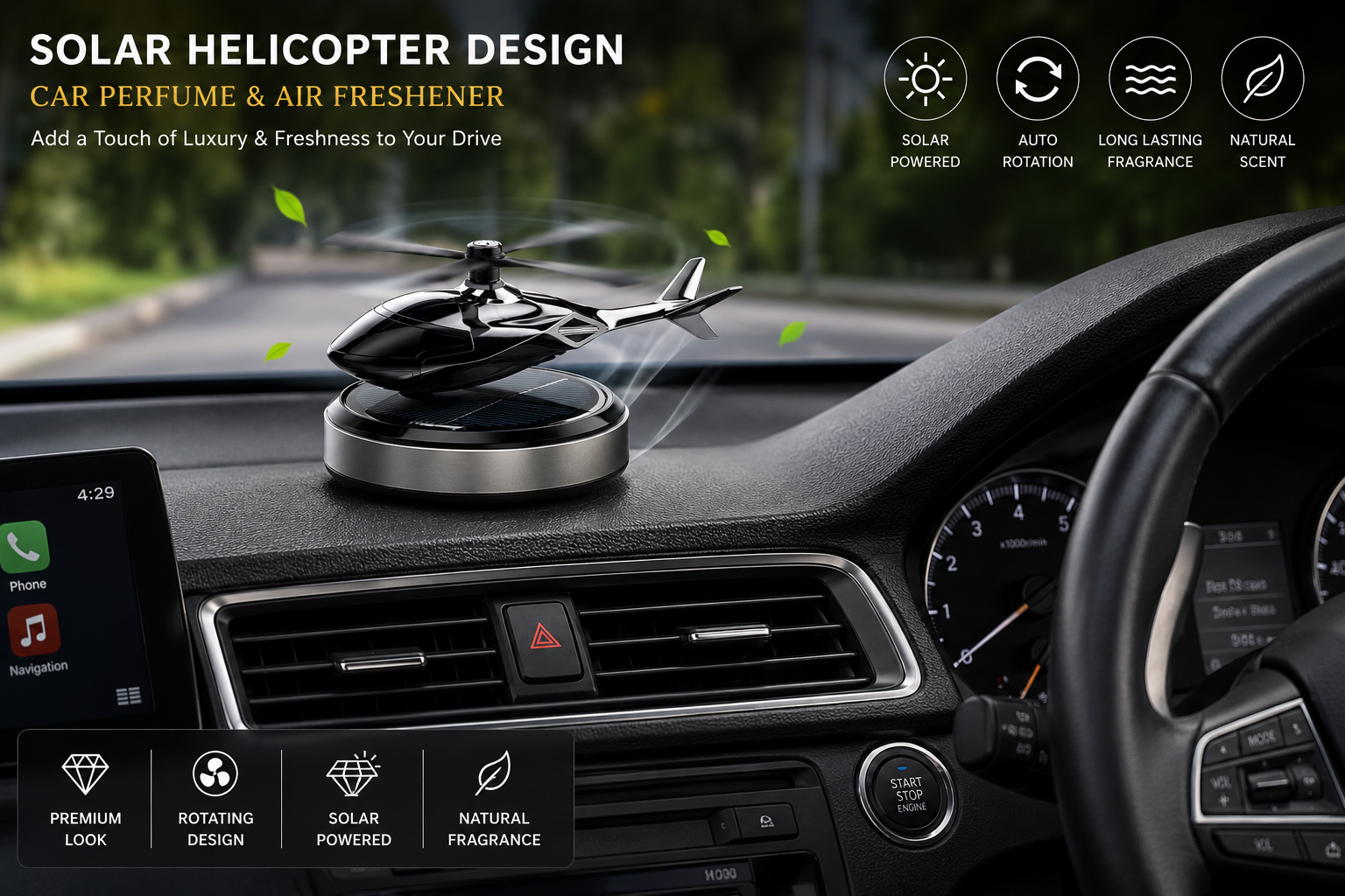 Soler Helicopter Design Car Perfume & Air Freshener